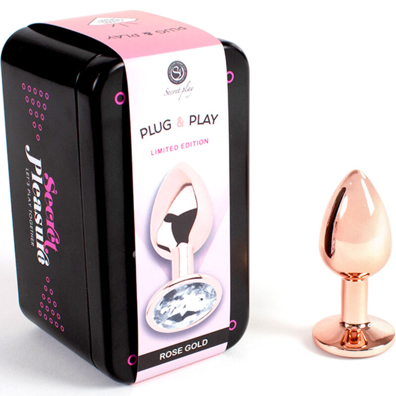 SECRETPLAY - METAL BUTT PLUG ROSE GOLD SMALL SIZE 7 CM - Amore24