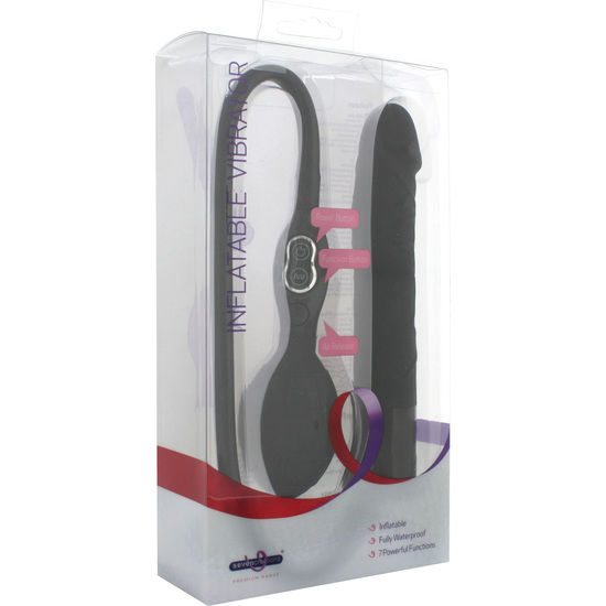 SEVEN CREATIONS - BLACK INFLATABLE VIBRATOR - Amore24