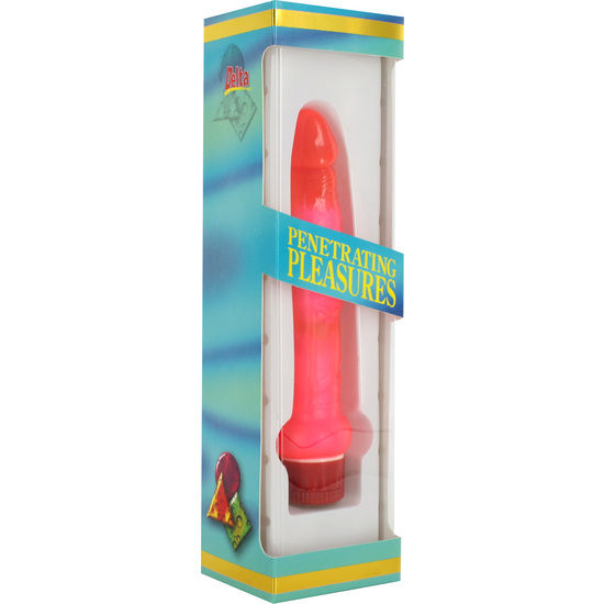 SEVEN CREATIONS - JELLY THIN PINK ANAL VIBRATOR - Amore24