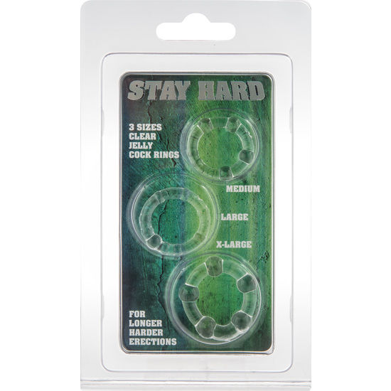 SEVEN CREATIONS - SET OF THREE TRANSPARENT PENIS RINGS - Amore24