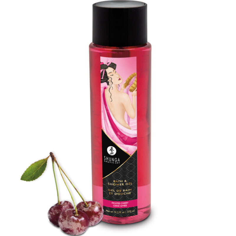 SHUNGA - BATH & SHOWER GEL FROSTED CHERRY 370 ML - Amore24