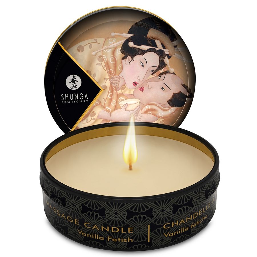 SHUNGA - MINI CARESS BY CANDELIGHT VANILLA MASSAGE CANDLE 30 ML - Amore24