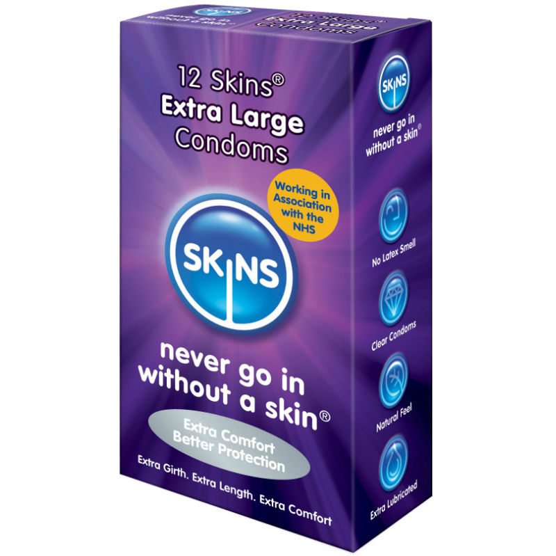 SKINS - CONDOM EXTRA LARGE 12 PACK - Amore24