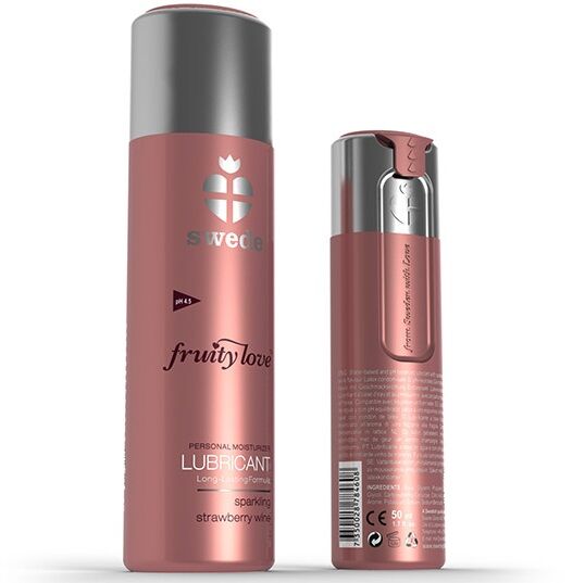 SWEDE - FRUITY LOVE LUBRICANT SPARKLING STRAWBERRY WINE 100 ML - Amore24