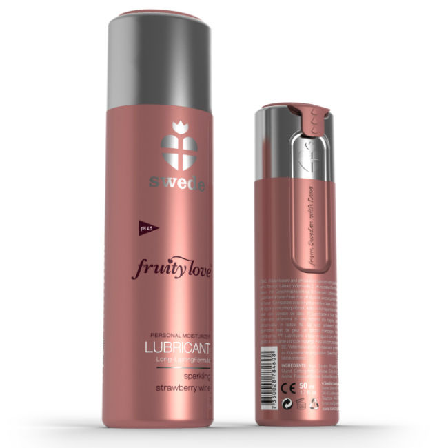 SWEDE - FRUITY LOVE LUBRICANT SPARKLING STRAWBERRY WINE 50 ML - Amore24