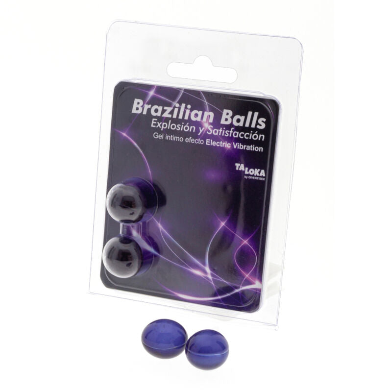 TALOKA - 2 BRAZILIAN BALLS ELECTRIC VIBRATING EFFECT EXCITING GEL - Amore24