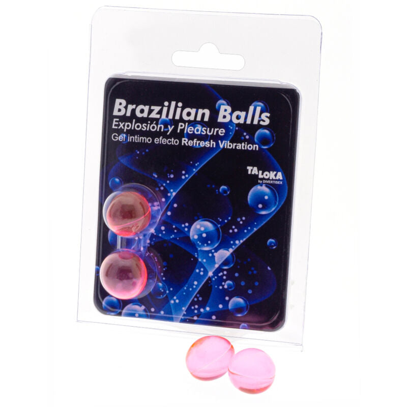 TALOKA - 2 BRAZILIAN BALLS REFRESH VIBRATING EFFECT EXCITING GEL - Amore24