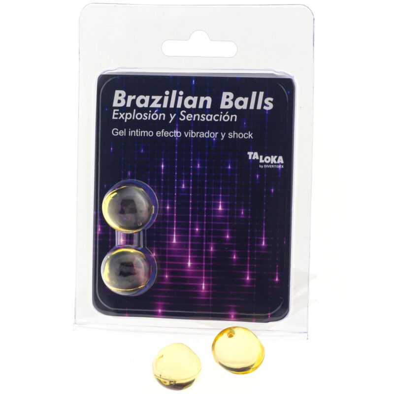 TALOKA - 2 BRAZILIAN BALLS VIBRATING & SHOCK EFFECT EXCITING GEL - Amore24