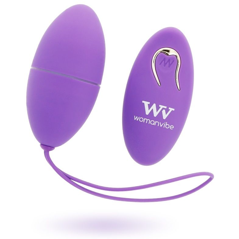 WOMANVIBE - ALSAN EGG REMOTE CONTROL BLACK SILICONE PURPLE - Amore24