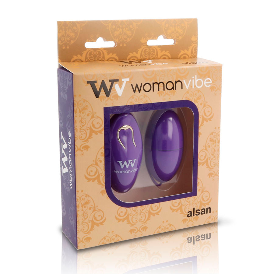 WOMANVIBE - ALSAN EGG REMOTE CONTROL BLACK SILICONE PURPLE - Amore24