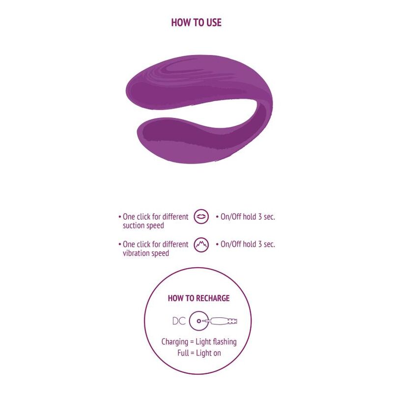 XOCOON - BOUND LOVE COUPLES VIBRATOR PURPLE - Amore24